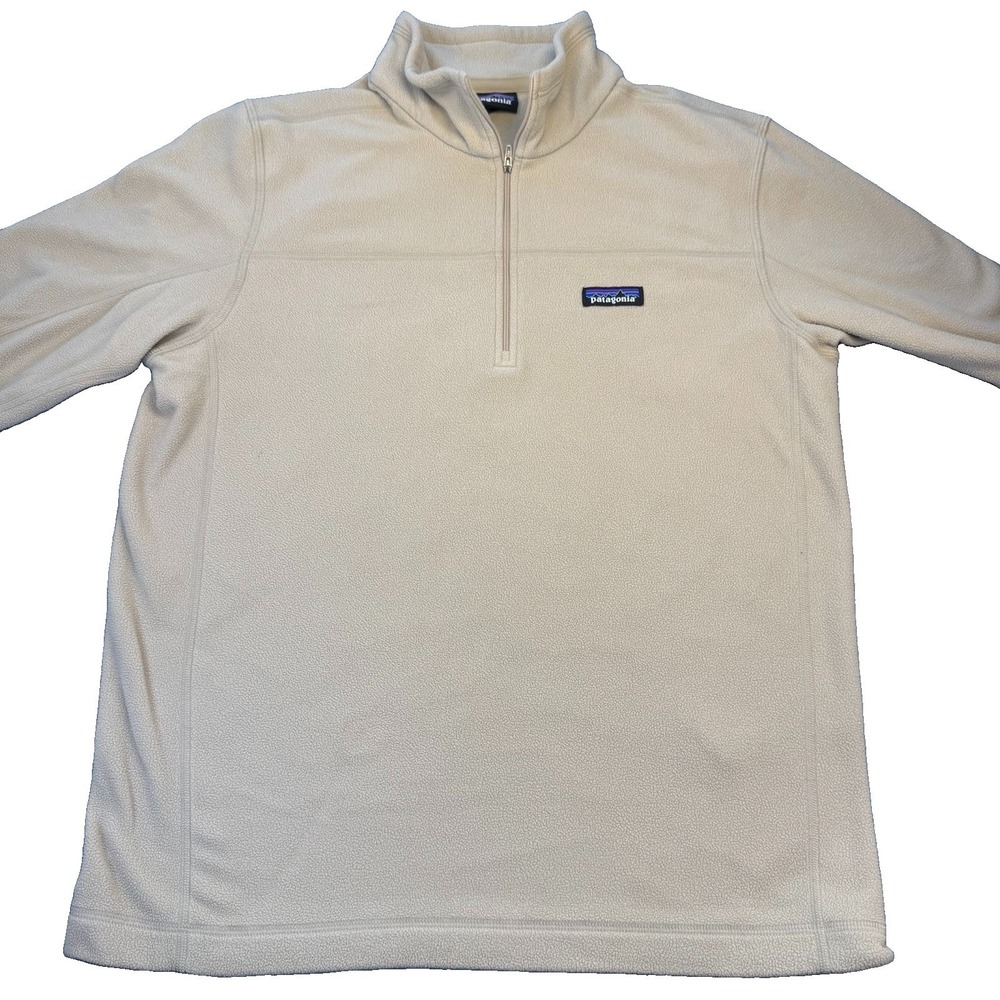 Patagonia Micro D Fleece 1/4 Zip Pullover Sweater Tan Women's Size‎ M